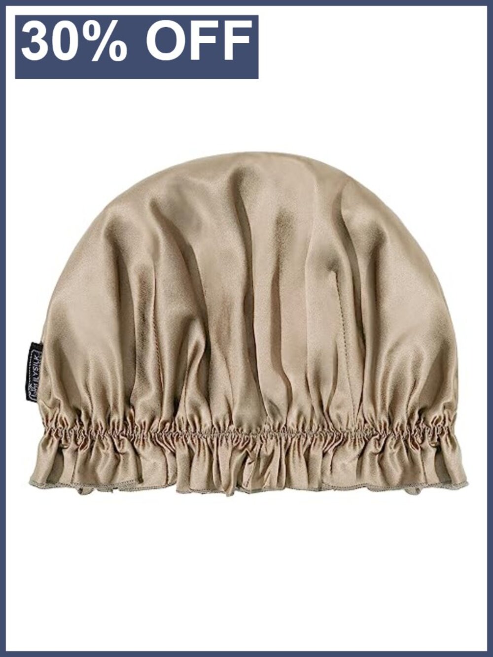 100% Mulberry Silk Sleep Cap Bonnet for Long Curly Hair with Elastic Band